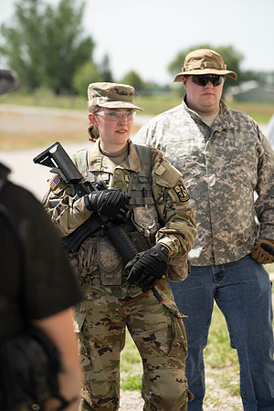 ROTC practices military tatics in an Advantage Airsoft facility.