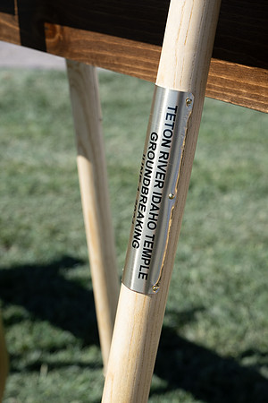 The stage is set and ready for the Groundbreaking ceremony of the Teton River Temple.