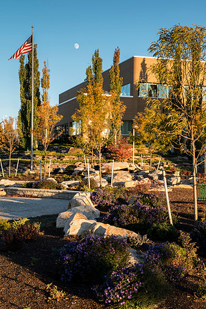 Spencer W. Kimball Building on a beautiful fall day.