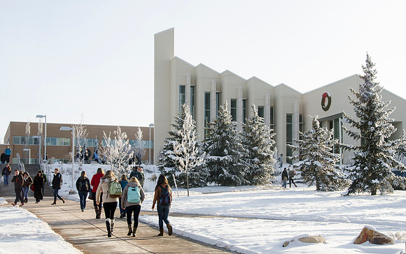 The John Taylor Building on a frosty winter day.