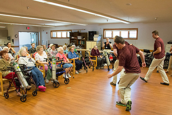 Dancers visit a Convalescent Center in Green River Wyoming.