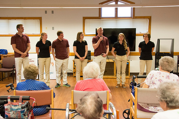 Dancers visit a Convalescent Center in Green River Wyoming.