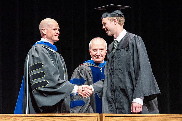 Graduates during convocation of the College of Physical Sciences and Engineering.