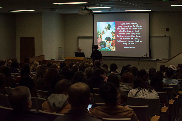 Students were uplifted by the Christmas Spirit as they travelled throughout campus buildings to view powerful presentations that illustrate the life of our Savior.