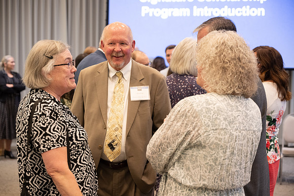 President Meredith, Philanthropies gathering for Signature Scholarships.