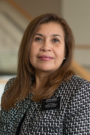 Sister Ibanez, service missionary at BYU-Idaho.