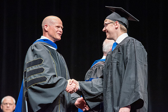 Graduates during convocation of the College of Physical Sciences and Engineering.