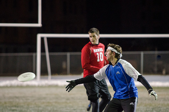 BYU-Idaho students participate in the ultimate frisbee championship game held at the stadium