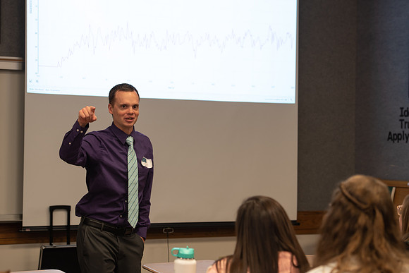 Students in the Education Deparment learn how to effectively use technology in their classrooms during a Teacher Education Technology Conference.