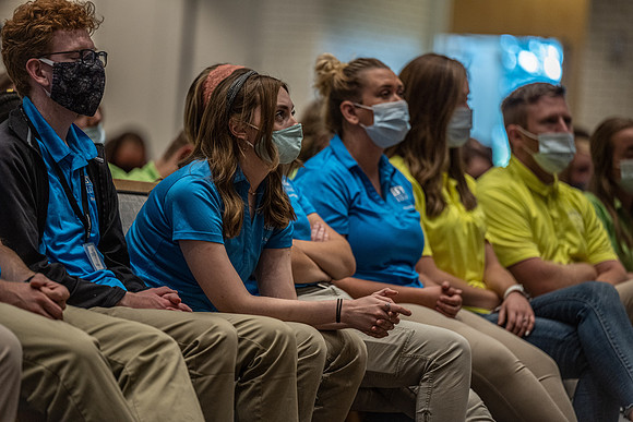 New student mentors participate in training before Get Connected starts.