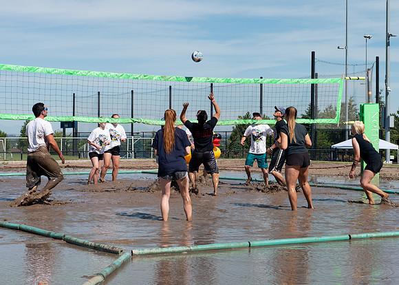 Rec-Fest Sring 2022, includes Mud Volleyball, Color Run, Ropes Course, Food, Climbing Wall and Games.