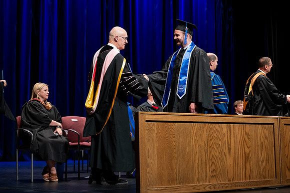 Graduates during convocation for the College of Performing and Visual Arts.