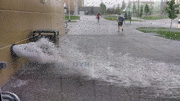 July 15, 2014 Over an inch of rain in less than an hour created a flash flood through Rexburg streets, through a few BYU-Idaho buildings and also flooded several students basement apartments. The even
