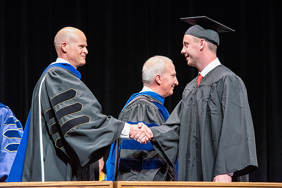 Graduates during convocation of the College of Physical Sciences and Engineering.
