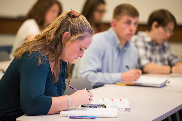 Animal Science majors listen and learn in the classroom.