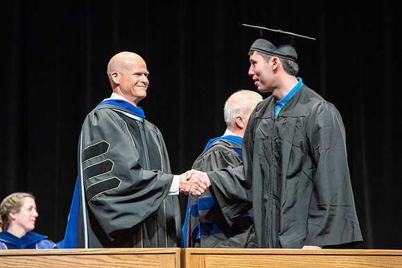 Graduates during convocation of the College of Physical Sciences and Engineering.