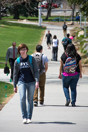 Students and faculty return to campus for the spring semester at Brigham Young University-Idaho.