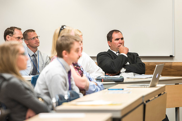 Faculty members come together in preparation of the new school year.