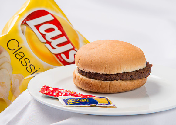 BYU-Idaho Food Service Catering menu item. Hamburger and Chips
