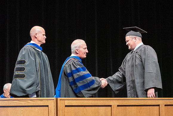 Graduates during convocation of the College of Physical Sciences and Engineering.