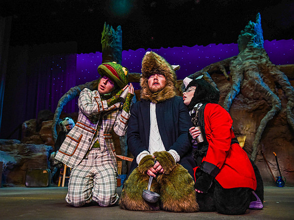 The theatre department's dress rehearsal of the Wind in the Willows in the Snow Drama Theatre.