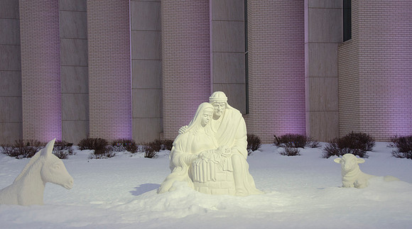 Nativity outside the Taylor Building.