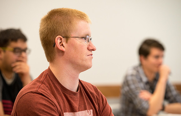 Jody Swenson teaches a class in the new Science and Techonolgy Center.