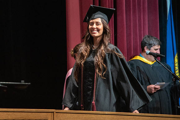 Graduates during convocation for the College of Performing and Visual Arts.