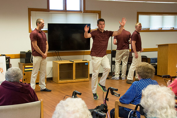 Dancers visit a Convalescent Center in Green River Wyoming.