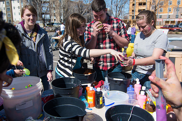 Students at Brigham Young University-Idaho participate in various activities and games dealing with color.
