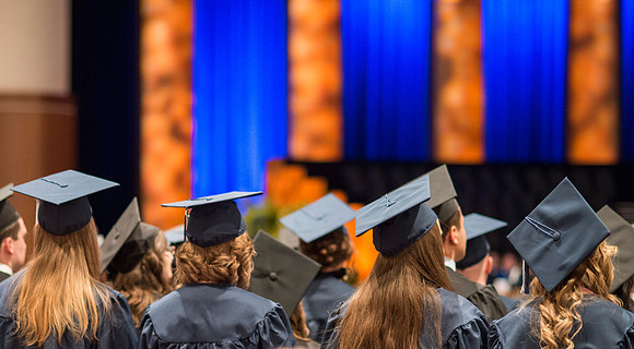 April 2014 Graduation ceremonies in the BYU-Idaho Center.