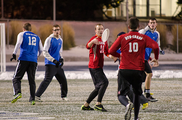 BYU-Idaho students participate in the ultimate frisbee championship game held at the stadium