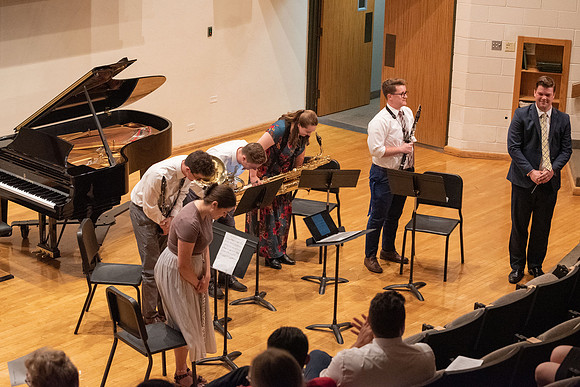 Students of Sue Neimoyer and R. Michael Wahlquist performed at the Snow Recital Hall.