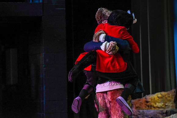 The theatre department's dress rehearsal of the Wind in the Willows in the Snow Drama Theatre.