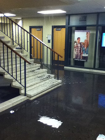 July 15, 2014 Over an inch of rain in less than an hour created a flash flood through Rexburg streets, through a few BYU-Idaho buildings and also flooded several students basement apartments. The even