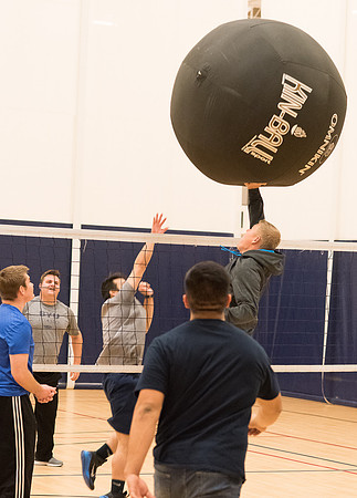 Closing social held in the I-Center courts. Food and fun with a Kin-Ball.