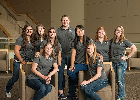 A Student Support group pose together at the I-Center.