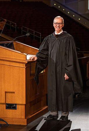 Commencement remarks are prerecorded in the I-Center.