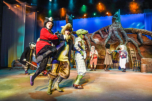 The theatre department's dress rehearsal of the Wind in the Willows in the Snow Drama Theatre.