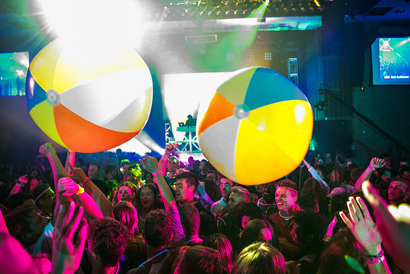 First Friday is a campus event to kick off the new semester with activities, inflatables, food, and dancing. Fall Semester.