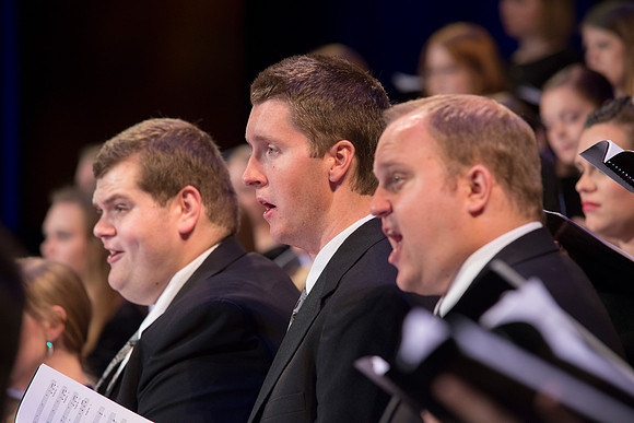 A BYU-Idaho Sacred Music Production performed in the BYU-Idaho Center, conducted by Dallin Hansen and written by Daniel Gawthrop.