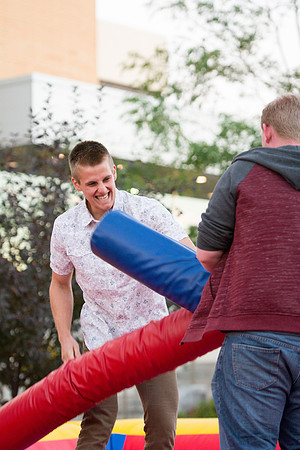 Students have fun at i-night activities before the start of the new semester.