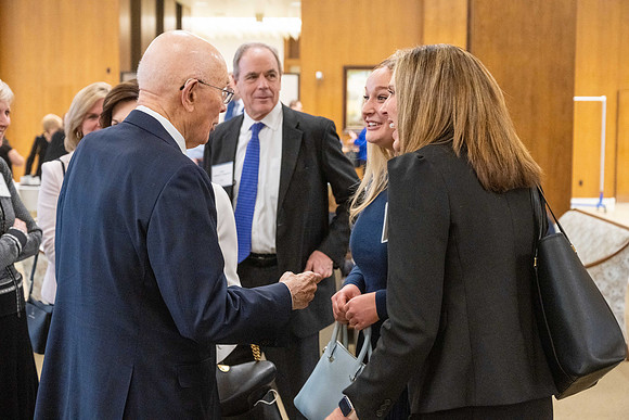 President Henry J Eyring hosts a dinner for guest at the Church Office Building in Salt Lake City, Utah.