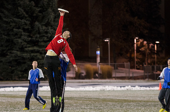 BYU-Idaho students participate in the ultimate frisbee championship game held at the stadium