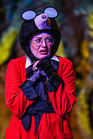The theatre department's dress rehearsal of the Wind in the Willows in the Snow Drama Theatre.