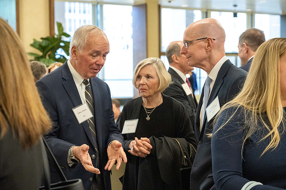 President Henry J Eyring hosts a dinner for guest at the Church Office Building in Salt Lake City, Utah.