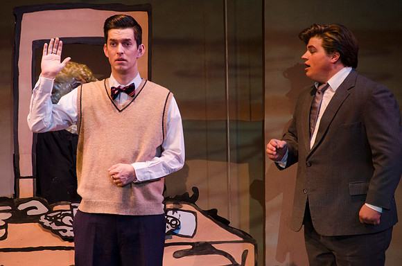 This murder mystery farce propels a mild-mannered English shoe clerk into a lunatic mix of murdered Atlantic City croupier, his near-sighted jilted mistress, her hen-pecked brother and several hundred