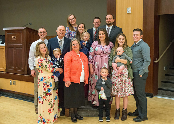 Devotional speaker, Garth Miller with his family.