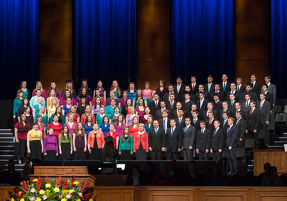 April 2014 Graduation ceremonies in the BYU-Idaho Center.