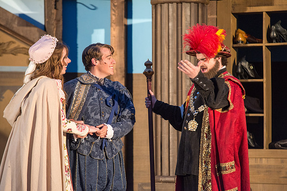 Brigham Young University-Idaho's production of The Shomaker's Holiday performed out in the amphitheatre in front of the McKay Library.